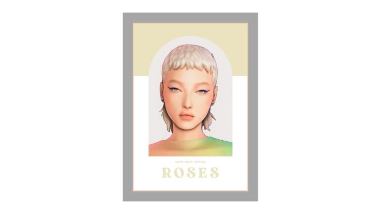 CC: “Roses Acne Skin Detail” en Los Sims 4 por On a hiatus