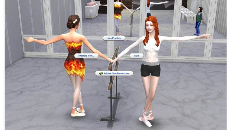 Mod: Barra de ballet funcional, por Mercuryfoam para Los Sims 4