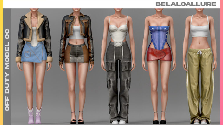 CC: Colección Off Duty Model por Belaoallure para Los Sims 4