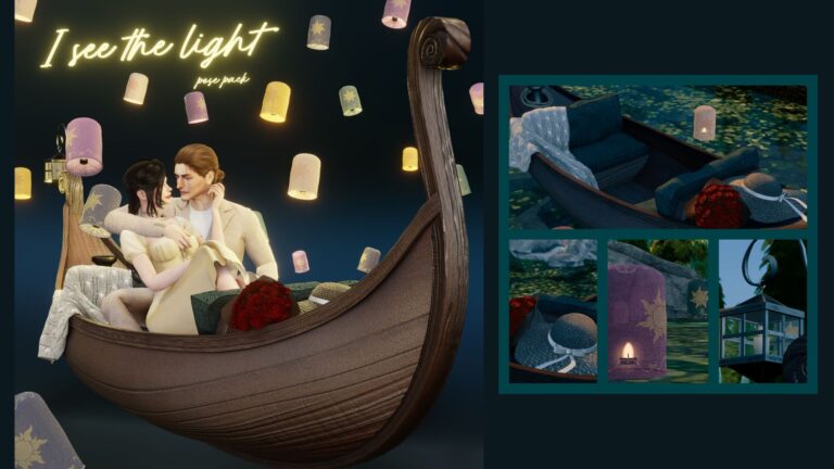 CC: Veo la luz poses y decoración para Los Sims 4