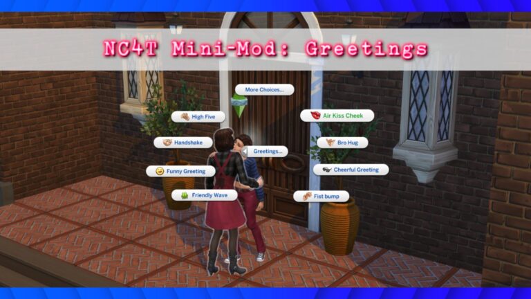 Mod: saludos por Needcoffee4that para Los Sims 4