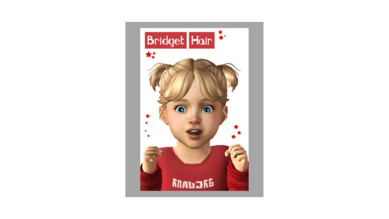 CC: “Bridget Hair” en Los Sims 4 por Ravensim