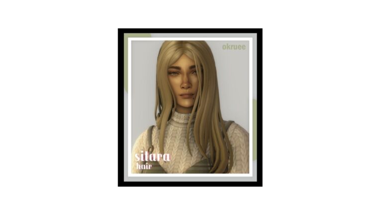 CC: “Sitara Hair” en Los Sims 4 por Okruee