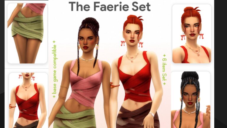 CC: Maravillosa colección de ropa y peinados para mujer creada por Greenllamas para los Sims 4