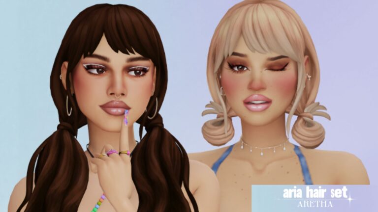 CC: Preciosos peinados para mujer creados por Aretha para los Sims 4