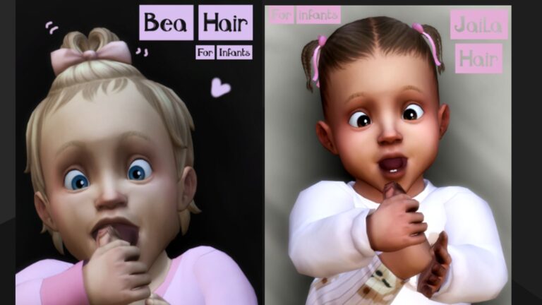 CC: Preciosos peinados para bebés creados por RavenSim para los Sims 4
