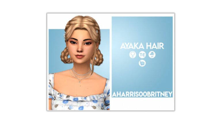 CC: “Ayaka hair” en Los Sims 4 por AHarris00Britney