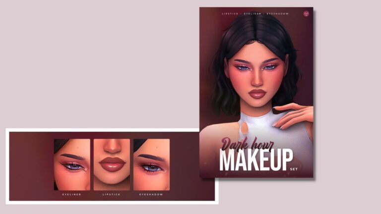 CC: “Dark Hour Makeup Set” en Los Sims 4 por Twistedcat