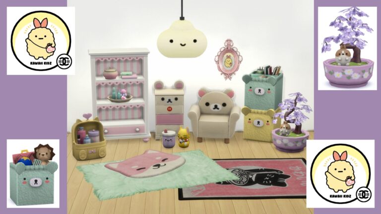 CC: Habitación kawaii para Los Sims 4