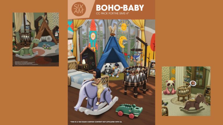 CC: Boho Baby cuarto de bebé para Los Sims 4