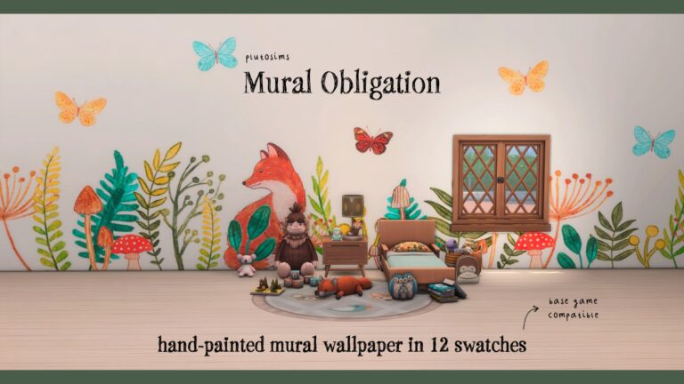 CC: Murales pintados a mano para Los Sims 4