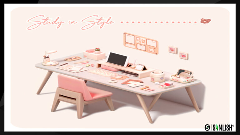 CC: Que tú Sim estudie con todo el estilo con este set creado por Aira