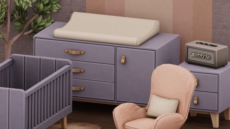 CC: Lullaby Nursery por Myshunosun en Los Sims 4