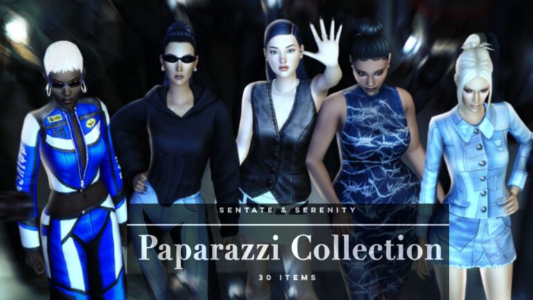 CC: Maravillosa colección “Paparazzi” para mujer creada por Serenity y Sentate para los Sims 4