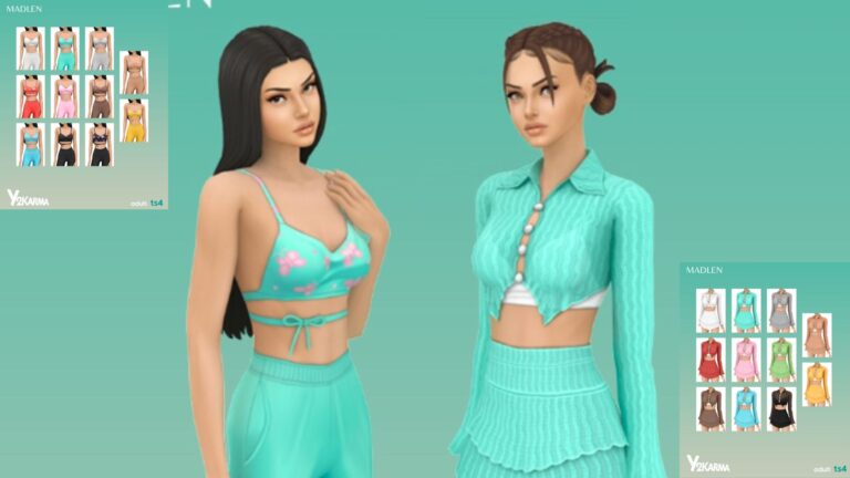 CC: Maravilloso conjunto veraniego para mujer para los Sims 4 creado por Madlen