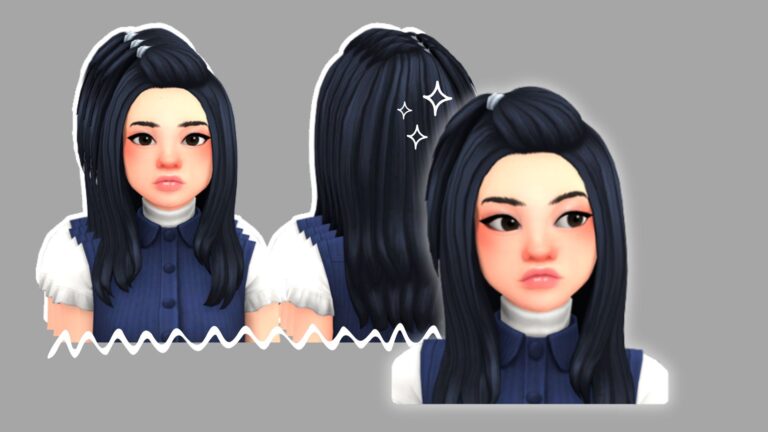 CC: “Hye Hair” en Los Sims 4 por MarsoSims