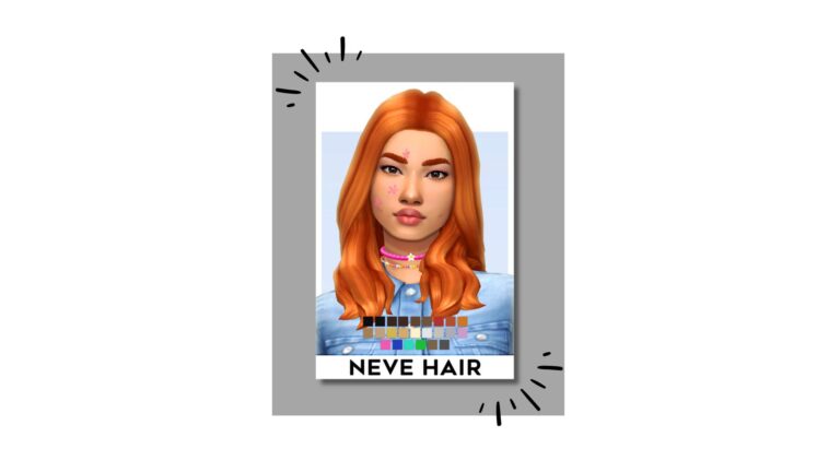 CC: “Neve Hair” en Los Sims 4 por ImVikai