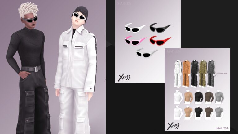 CC: Colección de ropa para hombre creada por Madlen para los Sims 4