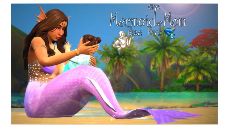 CC: poses de mamá sirena en Los Sims 4