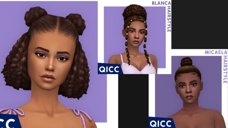 CC: Maravillosa colección de peinados Maxis Match para mujer creado por QICC para los Sims 4