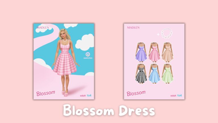 CC: “Blossom Dress” en Los Sims 4 por Madlen