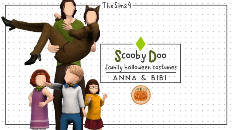 CC: Scooby-Doo | disfraces de Halloween por Anna & Bibi para Los Sims 4