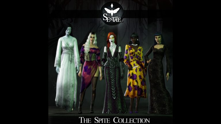 CC: colección de disfraces “The Spite” por Sentate para Los Sims 4