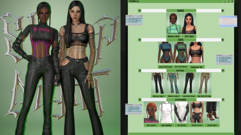 CC: Maravillosa colección de ropa rockera estilo MaxisMatch para mujer en los Sims 4