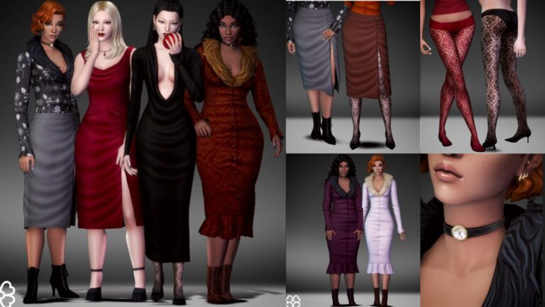 CC: Preciosa colección de ropa formal sexy para mujer creada por Serenity para los Sims 4