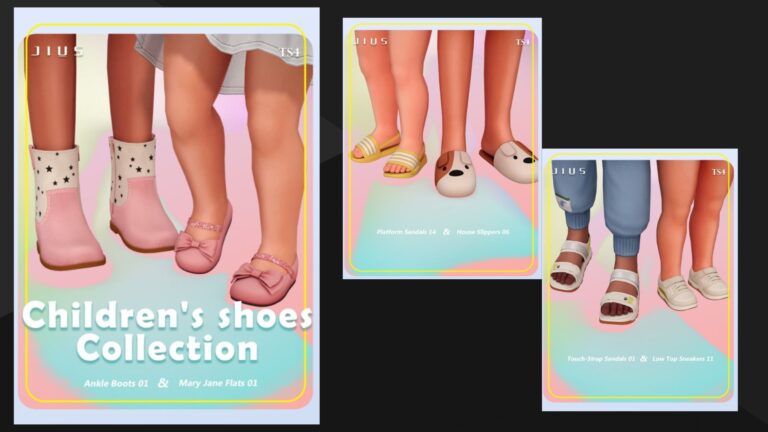 CC: Preciosa colección de zapatos para bebe e infante creado por Jius-sims para los Sims 4