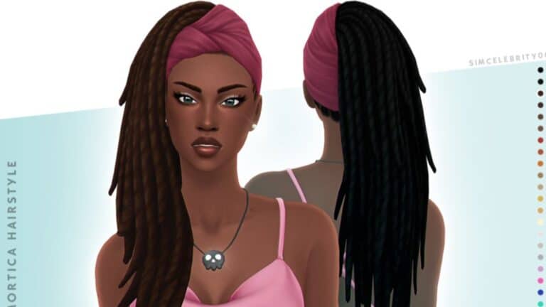 CC: Precioso peinado para mujer estilo Maxis Match creado por Simcelebrity00 para los Sims 4