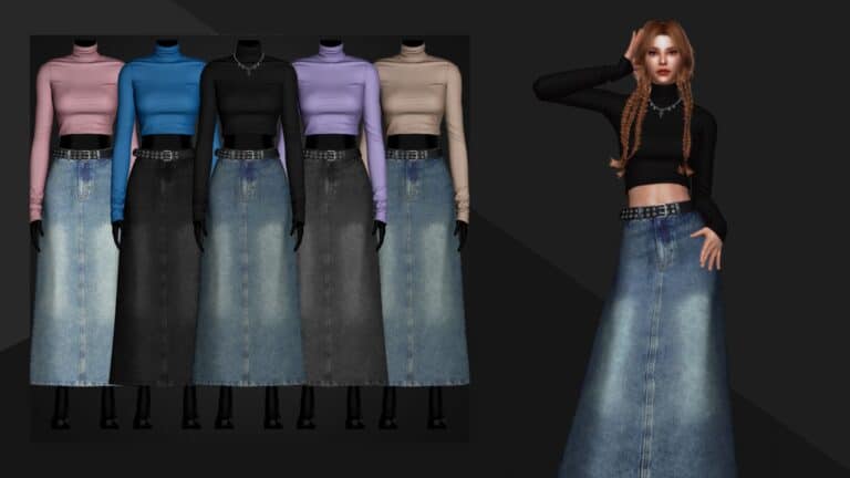 CC: Precioso conjunto de dos piezas para mujer creado por Gorillax3 para los Sims 4