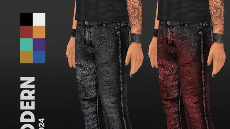 ¡Añade un toque rebelde a tus Sims con los Dirty Modern Jeans!
