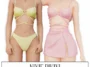 Nixie Bikini Sims 4 CC con diseño Barbie-core y detalles de corazón