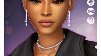 sims 4 cc Diva Hair cabello corto con ondas tipo finger waves