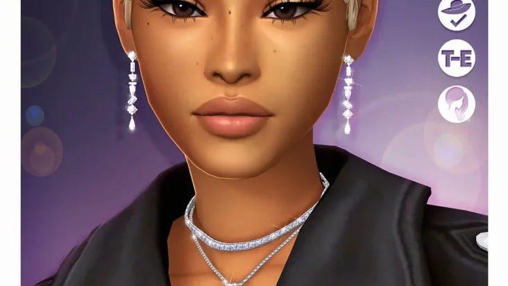 sims 4 cc Diva Hair cabello corto con ondas tipo finger waves