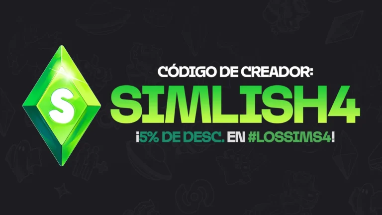 Código de creador SIMLISH4 con 5% de descuento adicional en Los Sims 4 al comprar en la tienda oficial de EA.