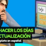 Jugador preparando su partida antes de una actualización de Los Sims 4 con advertencias sobre mods.