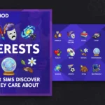 Mods Sims 4 Interests mostrando los iconos de intereses del gameplay