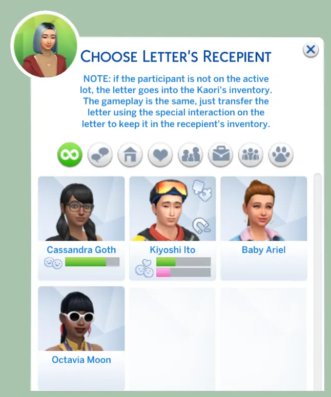 Mods Sims 4. Mod Write Custom Letters para Sims 4. Mod de SonozakiSisters.
