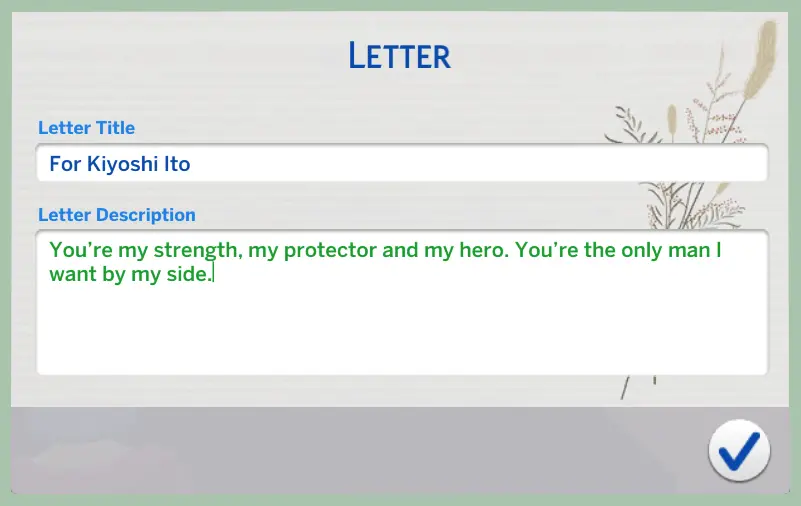 Mods Sims 4. Mod Write Custom Letters para Sims 4. Mod de SonozakiSisters.