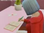 Mod Write Custom Letters para Sims 4 mostrando opción de escribir carta. Mod de SonozakiSisters.