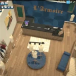 Detalles interiores de la boutique “L’Armoire” en el nuevo video de Paralives