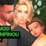 Mod RPO de Lumpinou para Los Sims 4 mostrando interfaz principal con los 19 módulos de embarazo y romance disponibles