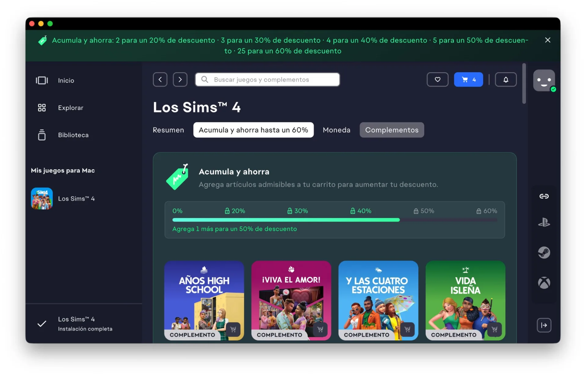 Acumula y ahorra en Los Sims 4: así funciona el nuevo sistema de descuentos de EA — imagen 1
