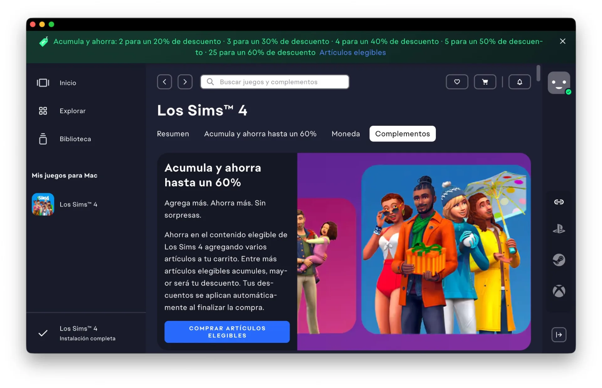 Acumula y ahorra en Los Sims 4: así funciona el nuevo sistema de descuentos de EA — imagen 3