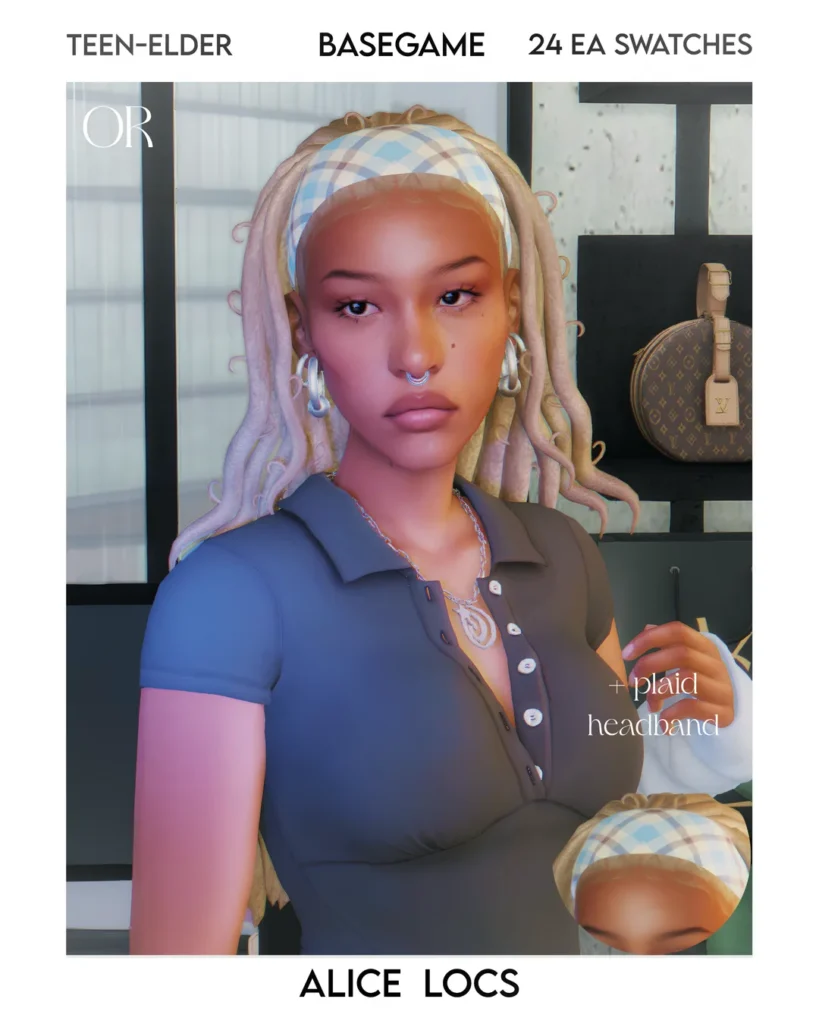 Sims 4 CC, alice locs de O. para Los Sims 4 | Simlish4
