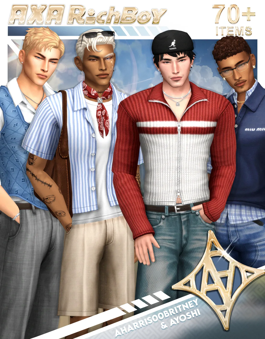 ropa CC para Los Sims 4, AxA Richboy | Public on August 20th, 2026 de aharris00britney para Los Sims 4 | Simlish4