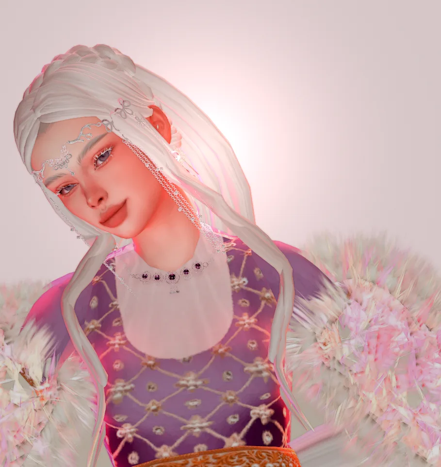 Sims 4 CC — Daenerys Winterfell Hair de kyusims4offical para Los Sims 4 | Simlish4 — imagen 2