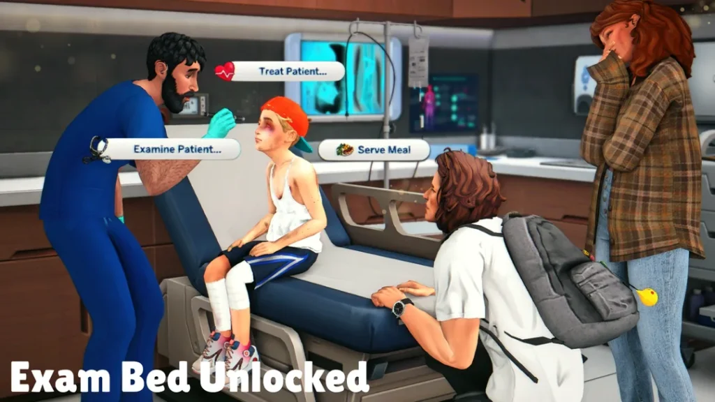 Sims 4 Mod, Exam Bed Unlocked Interactions🥼 de Tinycoffeecups para Los Sims 4 | Simlish4
